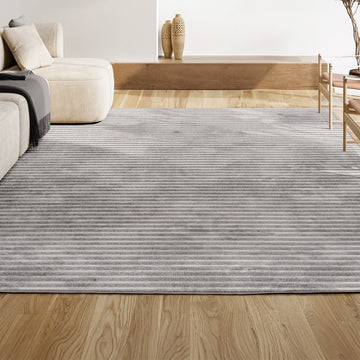 Aarhus Minimalist Scandi Striped Area Rug